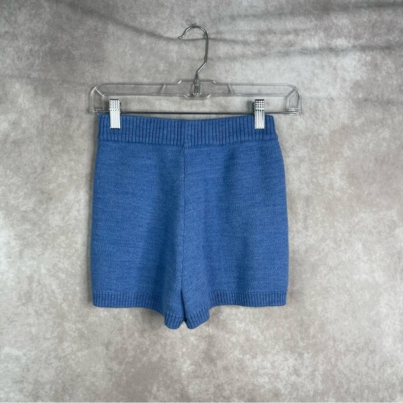 Peachy Den Merino Wool Blend Knit Pull On Shorts In Blue Women's Size S - Picture 2 of 5